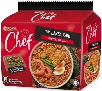 [MM-0013] Mamee Chef Curry Laksa 4 Pack
